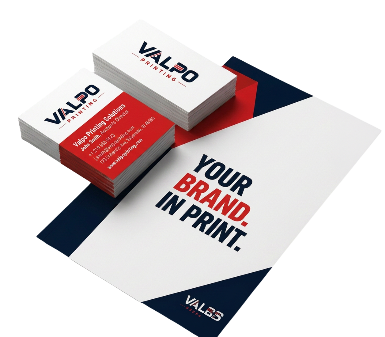 Valpo Printing sample business cards